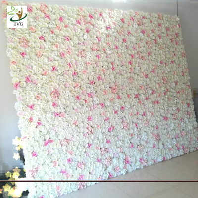 China UVG wedding planner party flower arrangements in silk rose flower wall for backdrop decoration CHR1138 supplier