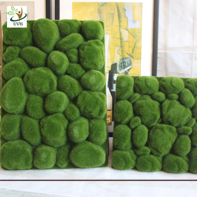 China UVG factory direct sale decorative flocking foam artificial moss in green for home garden landscap GRS038 supplier