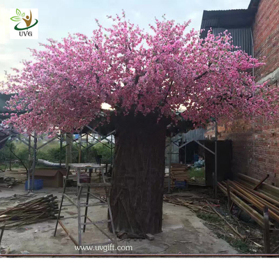 China UVG huge fake cherry blossom trees in fiberglass trunk for photography backdrop decoration CHR162 supplier