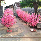 UVG small artificial peach blossom wooden tree wedding reception decorations selling products CHR166