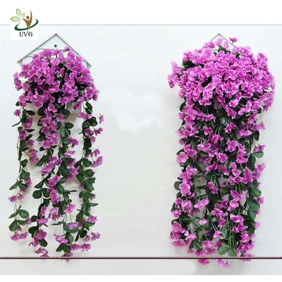 China UVG Christmas Garland Wreath Festive Decoration Artificial Wisteria Flower Vine supplier