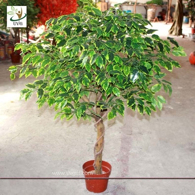 China UVG Indoor artificial miniature banyan tree in plastic leaves for home garden landscaping supplier