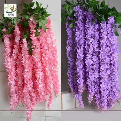 China UVG Indoor cheap fake flowers with wisteria branches for church wedding decoration WIS006 supplier