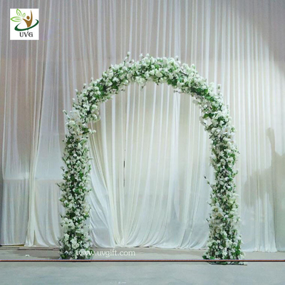 China UVG 8ft white wedding arch in artificial cherry branches for theme decoration and floral design supplier