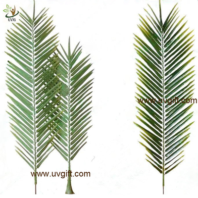 China UVG new design small PU real touch artificial palm tree leaves for club landscaping PTR043 supplier