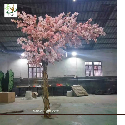 China UVG 11ft high pink color artificial cherry blossom trees for weddings CHR157 supplier