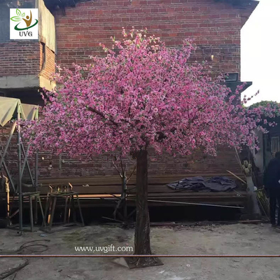 China UVG garden wedding decorations fake blossom tree with pink peach flowers 3 meters height CHR154 supplier