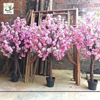 China UVG fake cherry blossom decorative artificial wooden tree for top table landscaping CHR164 supplier