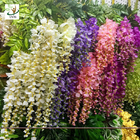 UVG 110cm faux floral arrangements long shoot wisteria silk flowers for wedding decoration WIS016